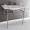 Fauceture KVPB372271PN 37-Inch Console Sink with Brass Legs (Single Faucet Hole), White/Polished Nickel KVPB372271PN - alternate 4